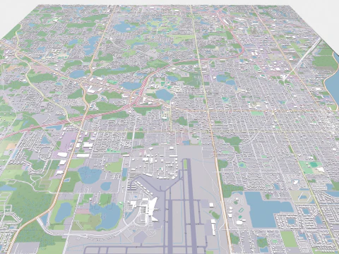 Cityscape Sanford Florida United States 3D Model