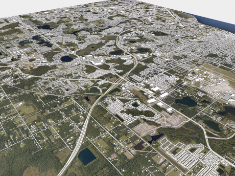 Cityscape Sanford Florida United States 3D Model