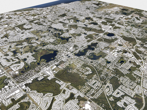 Cityscape Sanford Florida United States 3D Model