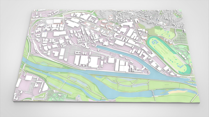 Business park Gewerbegebiet Germany Modello 3D .c4d .max .obj .3ds .fbx .stl .blend