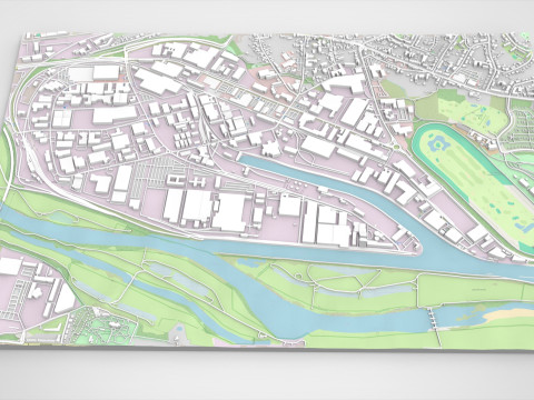Business park Gewerbegebiet Germany 3D Model