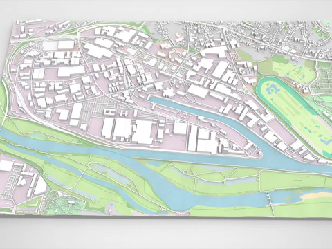 Parco commerciale Gewerbegebiet Germania Modello 3D