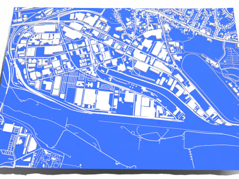 Parque empresarial Gewerbegebiet Alemanha Modelo 3D