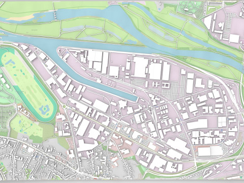 Business park Gewerbegebiet Germany Modello 3D