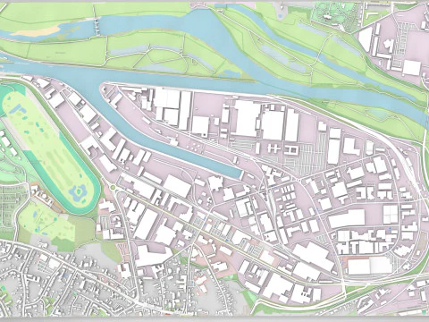 Parque empresarial Gewerbegebiet Alemanha Modelo 3D