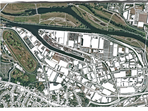 Business park Gewerbegebiet Germany Modello 3D