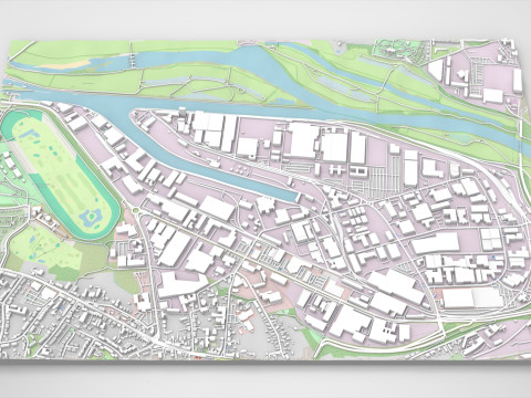 Business park Gewerbegebiet Germany Modello 3D