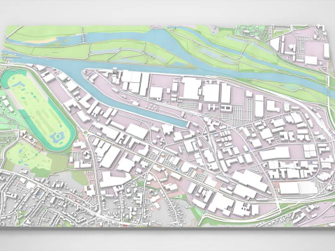 Parque empresarial Gewerbegebiet Alemanha Modelo 3D
