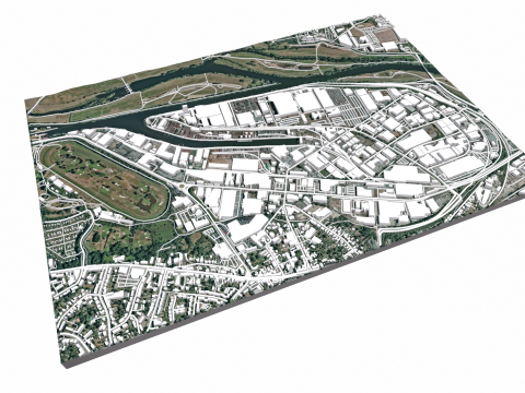 Business park Gewerbegebiet Germany Modello 3D