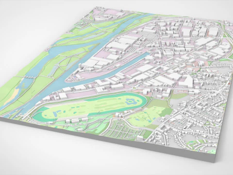 Parque empresarial Gewerbegebiet Alemanha Modelo 3D