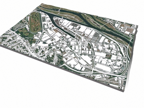 Business park Gewerbegebiet Germany Modello 3D