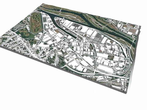 Parque empresarial Gewerbegebiet Alemanha Modelo 3D