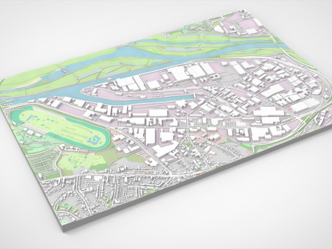 Business park Gewerbegebiet Germany Modello 3D