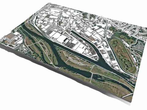 Parque empresarial Gewerbegebiet Alemanha Modelo 3D
