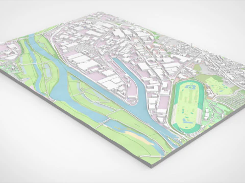 Parque empresarial Gewerbegebiet Alemanha Modelo 3D