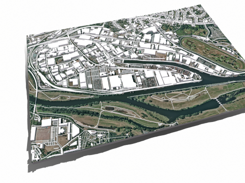 Business park Gewerbegebiet Germany Modello 3D