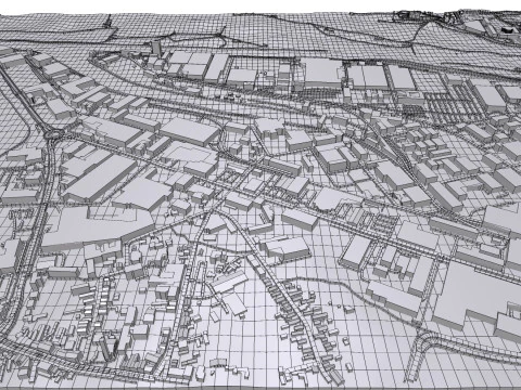 Parque empresarial Gewerbegebiet Alemanha Modelo 3D
