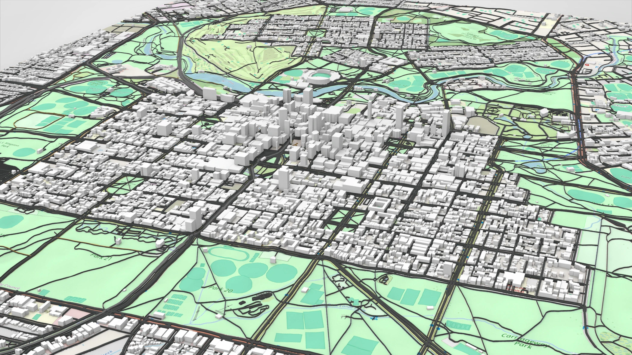 Cityscape Australia 3D Model .c4d .max .obj .3ds .fbx .stl .blend