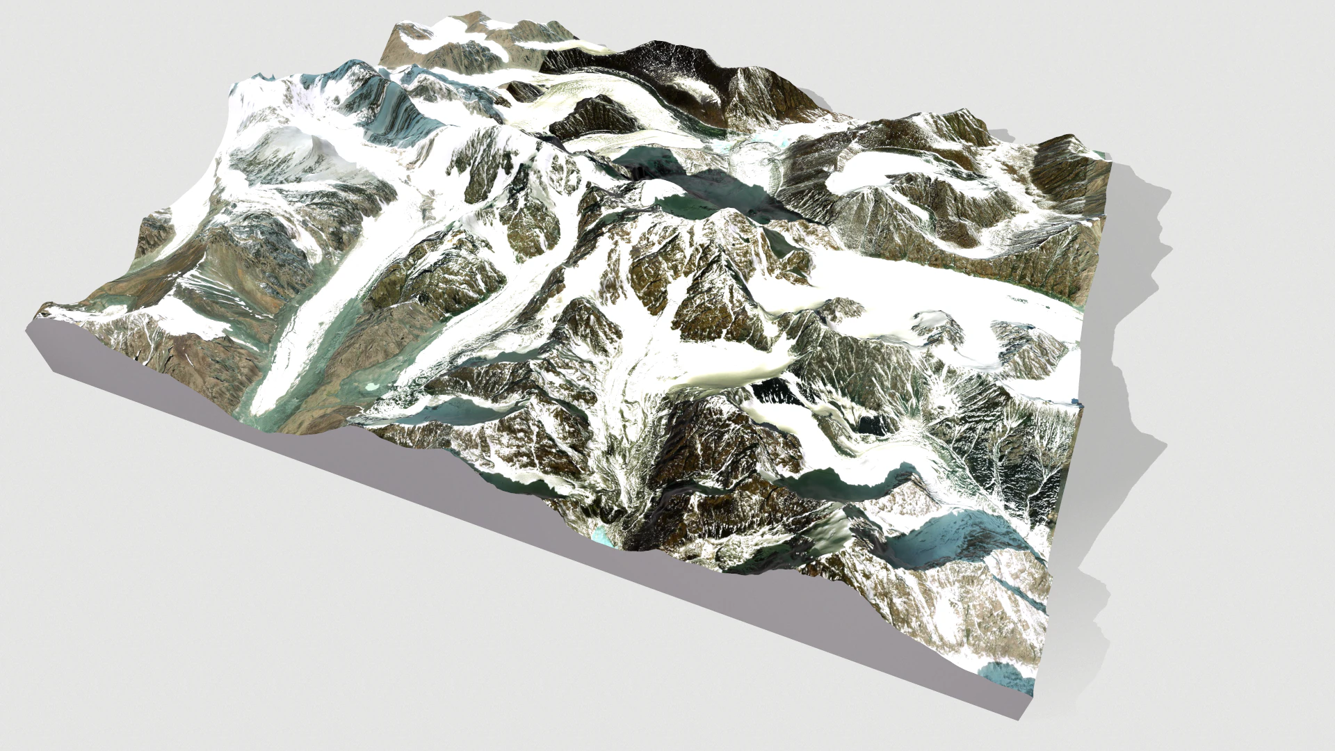 Mountain landscape Bogdo Ula Peak China 3D Model .c4d .max .obj .3ds .fbx .stl .blend 