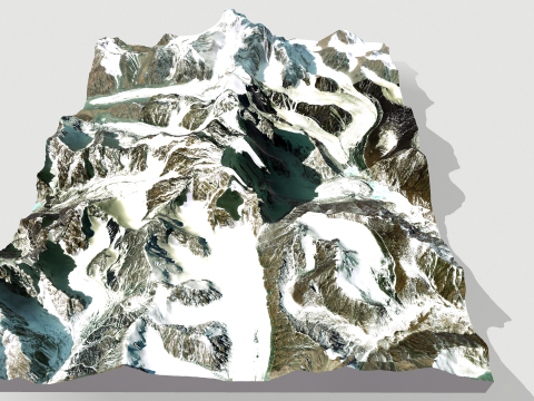 Mountain landscape Bogdo Ula Peak China 3D Model