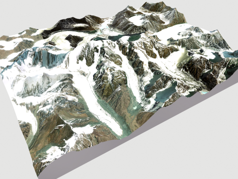 Mountain landscape Bogdo Ula Peak China 3D Model