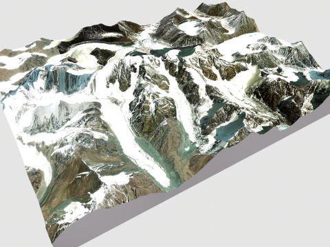 Mountain landscape Bogdo Ula Peak China 3D Model
