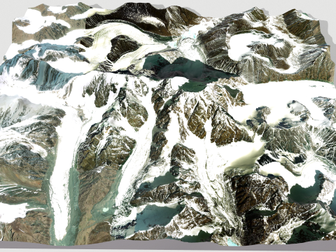 Mountain landscape Bogdo Ula Peak China 3D Model