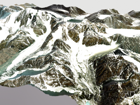Mountain landscape Bogdo Ula Peak China 3D Model
