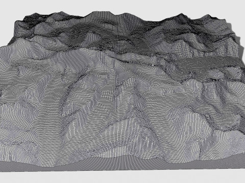 Mountain landscape Bogdo Ula Peak China 3D Model