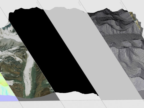Mountain landscape Bogdo Ula Peak China 3D Model