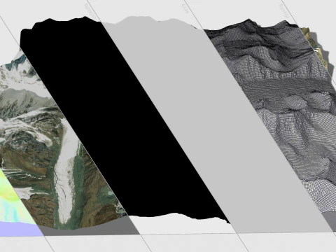 Mountain landscape Bogdo Ula Peak China 3D Model