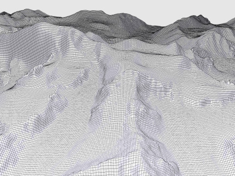 Mountain landscape Bogdo Ula Peak China 3D Model