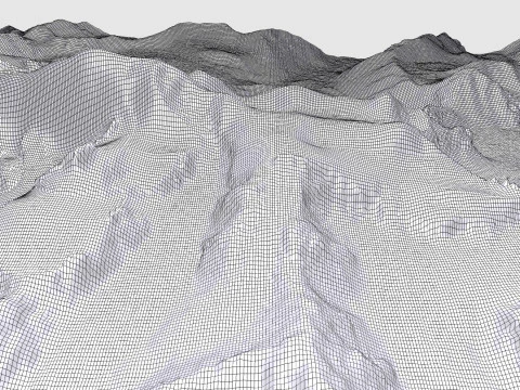 Mountain landscape Bogdo Ula Peak China 3D Model