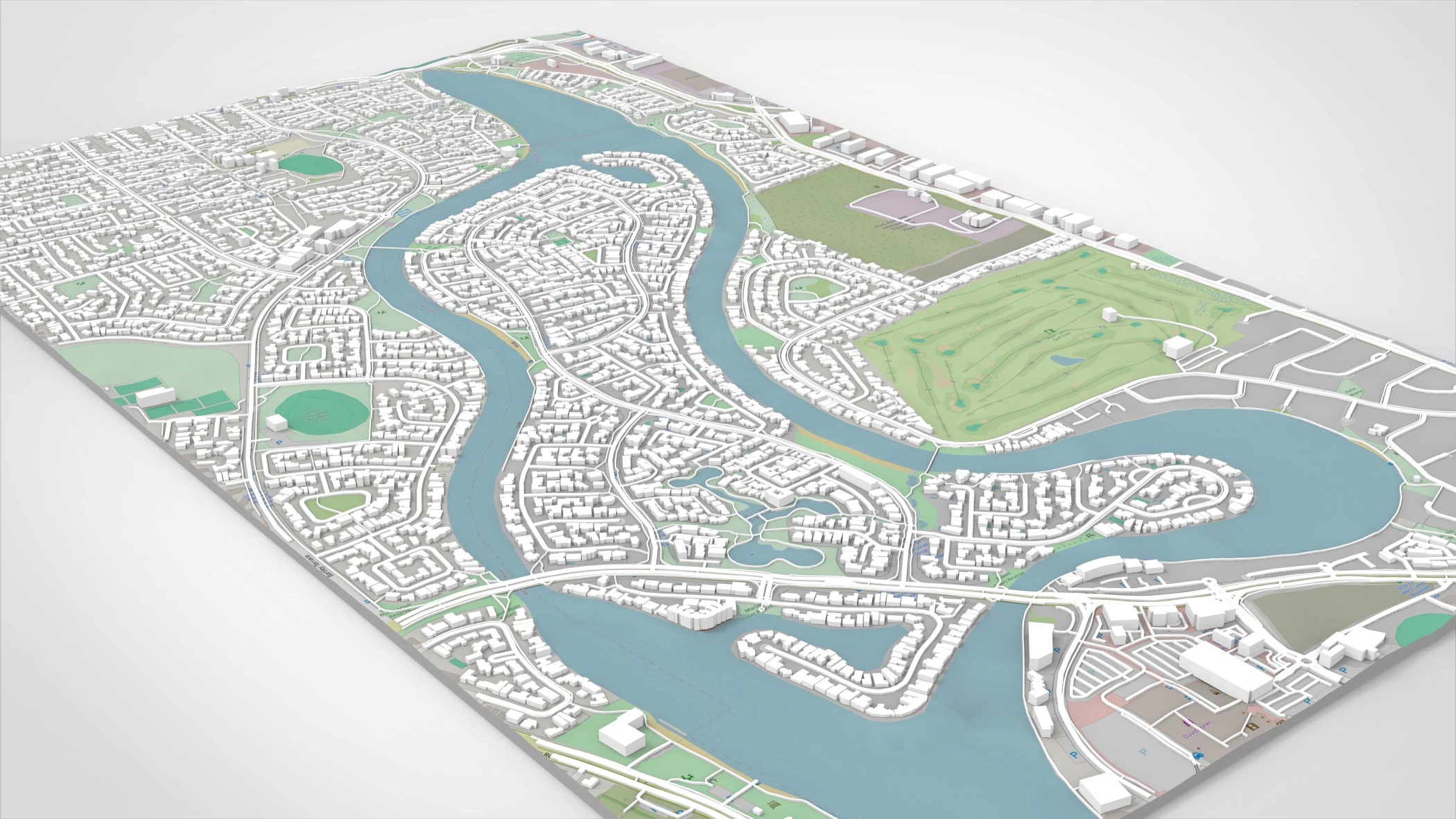 Delfin Island Alabama USA 3D Model .c4d .max .obj .3ds .fbx .stl .blend 