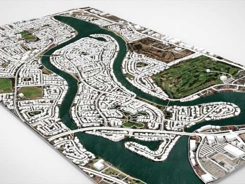 Delfin Island Alabama USA 3D Model