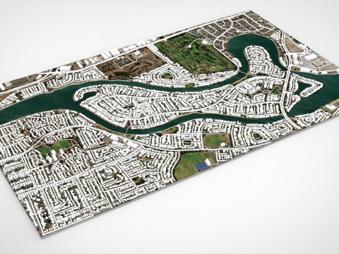Delfin Island Alabama USA 3D Model