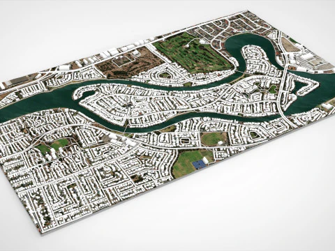 Delfin Island Alabama USA 3D Model