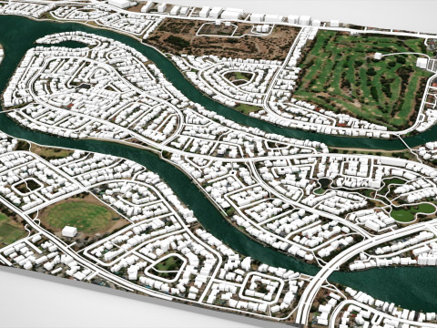 Delfin Island Alabama USA 3D Model
