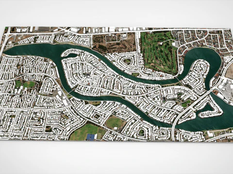 Delfin Island Alabama USA 3D Model