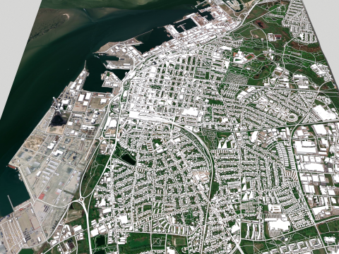 Cityscape Esbjerg Denmark 3Dモデル