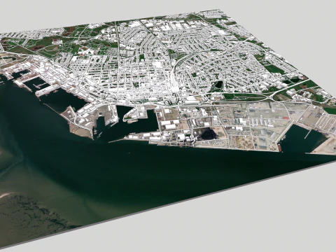 都市景観エスビャウ デンマーク 3Dモデル