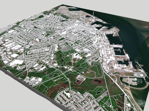 Cityscape Esbjerg Denmark 3Dモデル