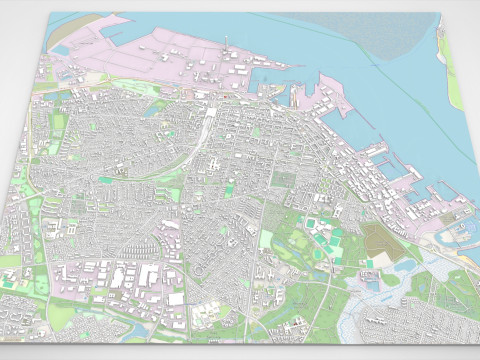 Cityscape Esbjerg Denmark 3Dモデル