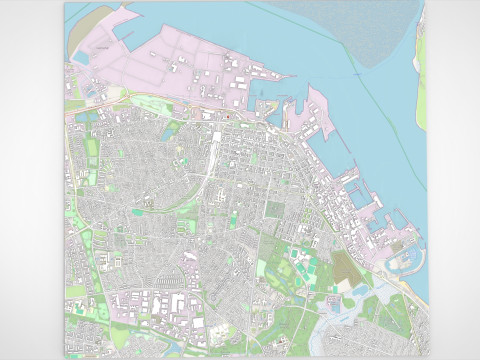 Cityscape Esbjerg Denmark 3Dモデル