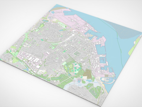 Cityscape Esbjerg Denmark 3Dモデル