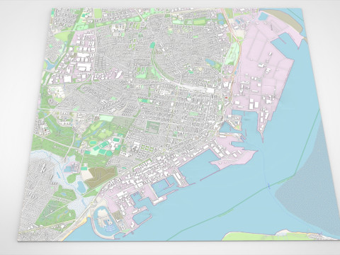 Cityscape Esbjerg Denmark 3Dモデル