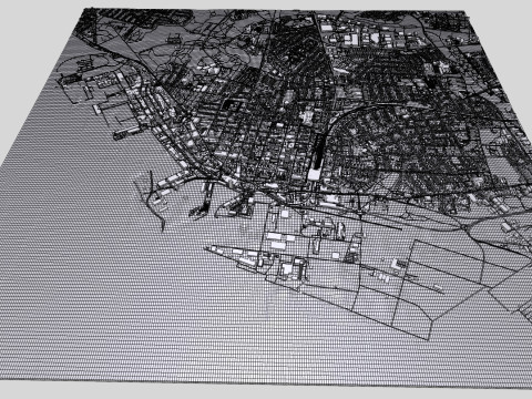 Cityscape Esbjerg Denmark 3Dモデル