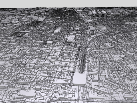 Cityscape Esbjerg Denmark 3Dモデル