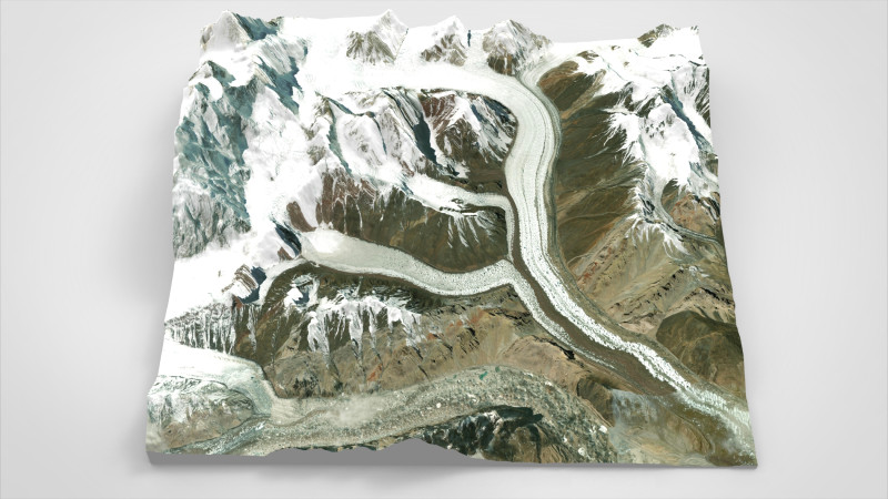 Mountain landscape Glacier China Modelo 3D .c4d .max .obj .3ds .fbx .stl .blend