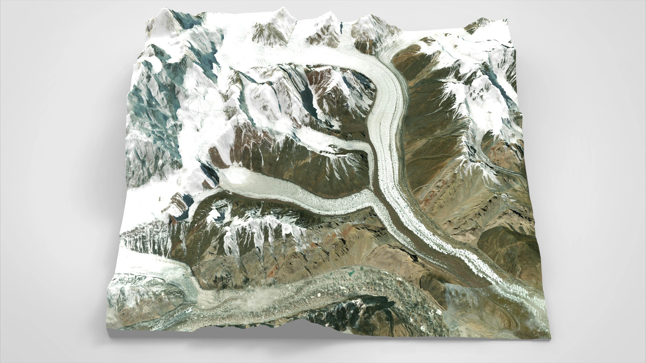 Mountain landscape Glacier China 3D Model .c4d .max .obj .3ds .fbx .stl .blend 